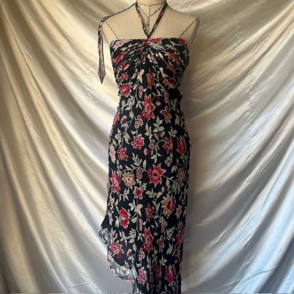 Jeunese floral halter asymmetrical dress - Picture 1 of 8